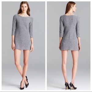 Theory Plentiful Mimi H Cotton Knit Sheath Navy White Dress Medium